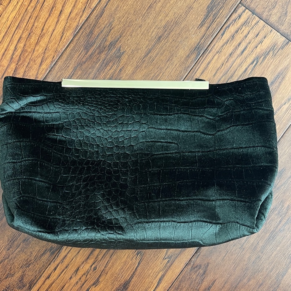 Stella & Dot velvet Crocodile-Embossed Clutch